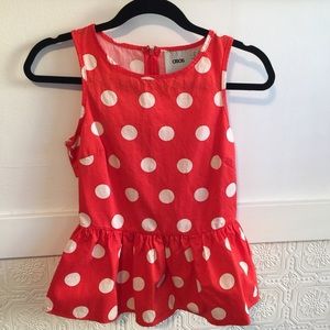 ASOS Polka Dot Peplum Top